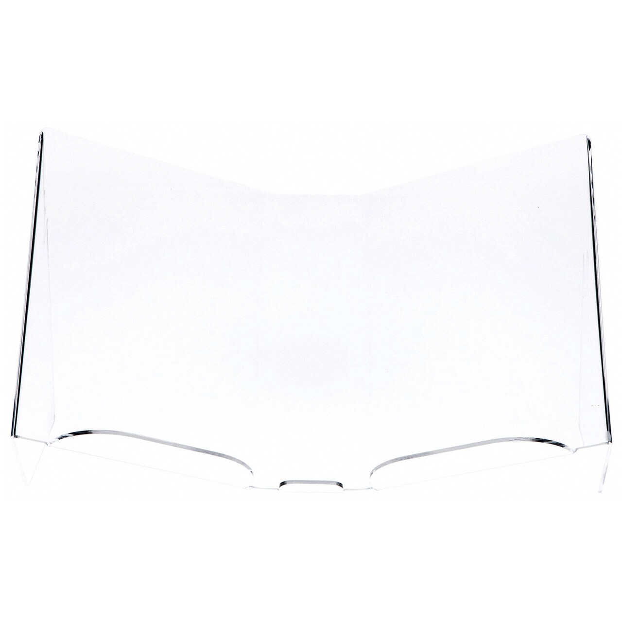 Plymor Clear Acrylic Open Book Display Stand with 1" Ledge, Tilted